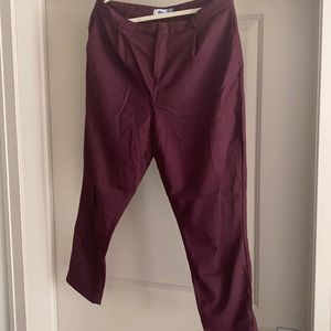 Old navy trousers maroon